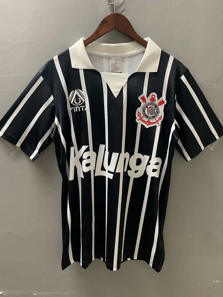 AAA Quality Corinthians 1990 Away Black Soccer Jersey